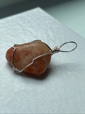 Oregon Sunstone Wire-Wrap Pendant